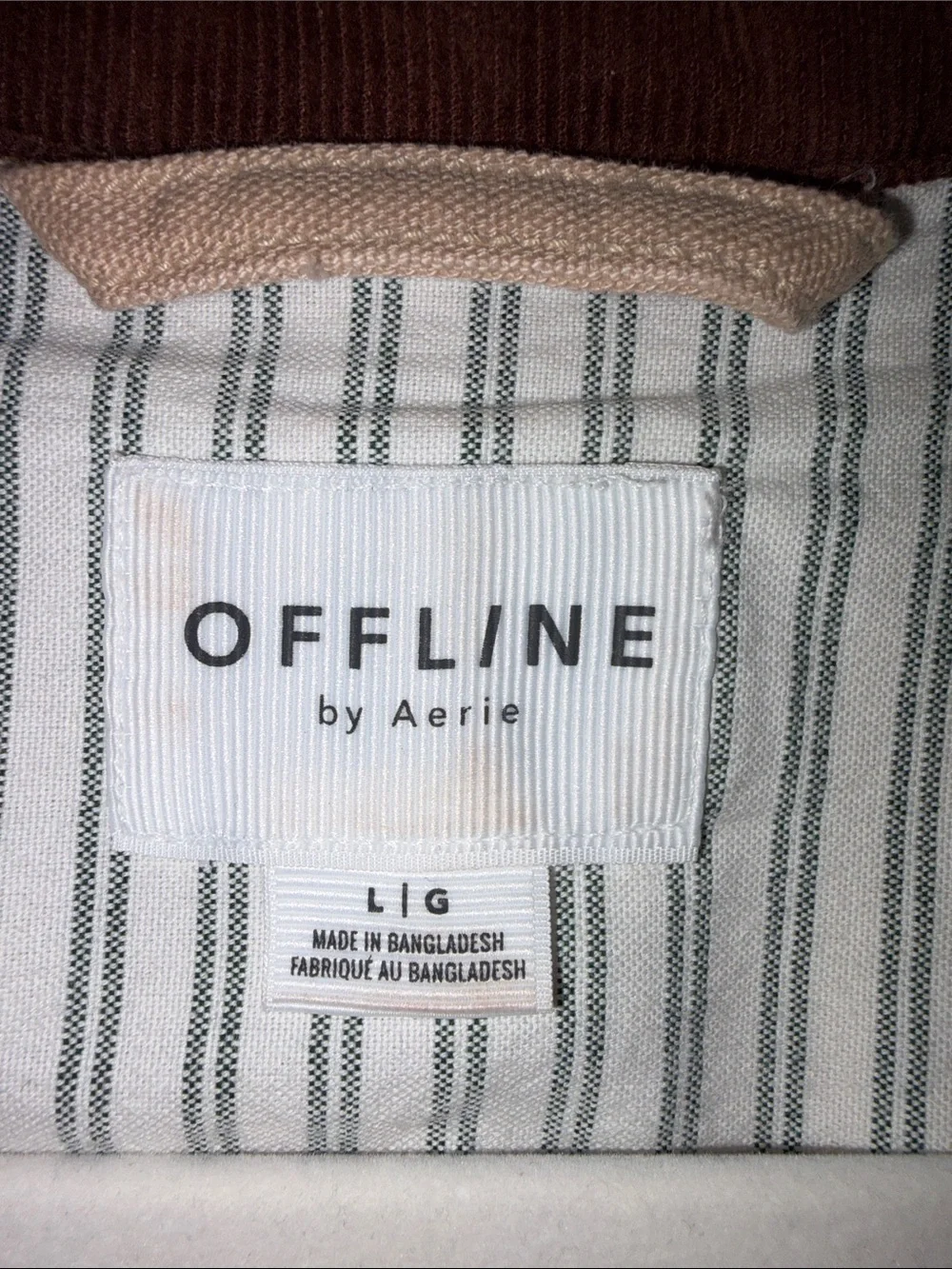 Utility Jacket with Contrast Corduroy Collar - Tan - Picture 2 of 9